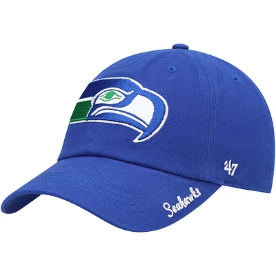 Casquette réglable '47 Royal Seattle Seahawks Miata Clean Up Legacy pour femme