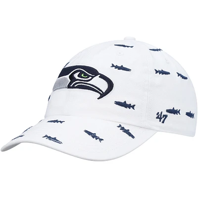 Casquette réglable '47 Seattle Seahawks Confetti Clean Up pour femme, blanc