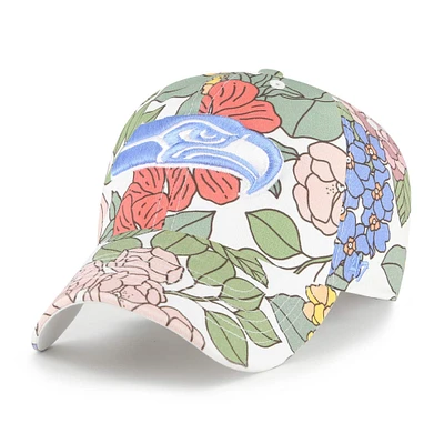 Women's '47 White Seattle Seahawks Florentina Clean Up Adjustable Hat