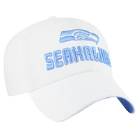 Women's '47  White Seattle Seahawks Luminace Clean Up Adjustable Hat