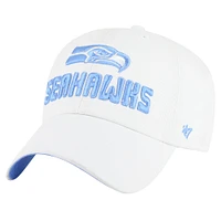 Women's '47  White Seattle Seahawks Luminace Clean Up Adjustable Hat