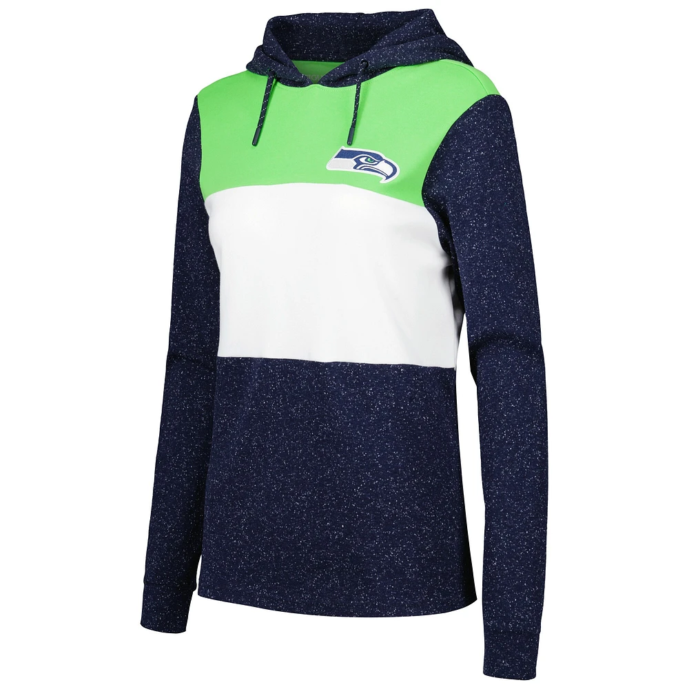 Sweat à capuche Seattle Seahawks Wicket Antigua College bleu marine pour femme