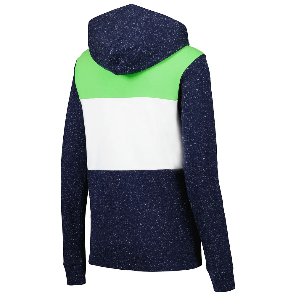 Sweat à capuche Seattle Seahawks Wicket Antigua College bleu marine pour femme