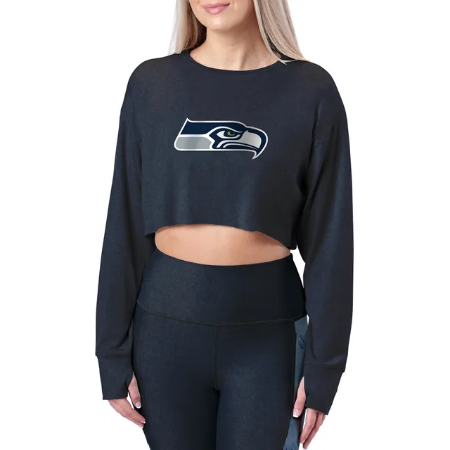 Lids Seattle Seahawks Certo Women's Cropped T-Shirt - College Navy