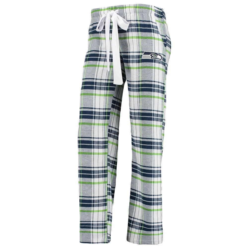 Pantalon en flanelle Seattle Seahawks Accolade Concepts Sport College bleu marine/vert fluo pour femme