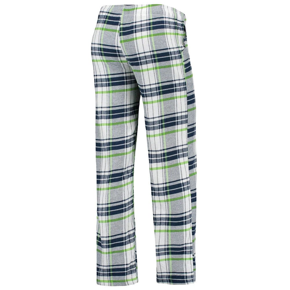 Pantalon en flanelle Seattle Seahawks Accolade Concepts Sport College bleu marine/vert fluo pour femme