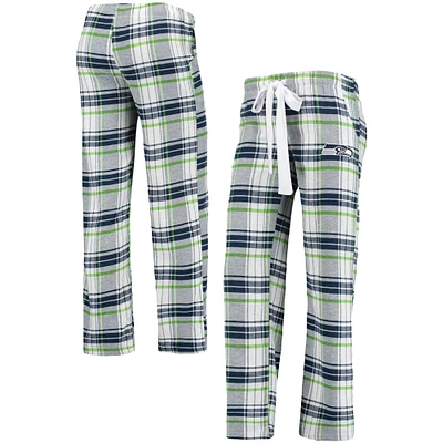 Pantalon en flanelle Seattle Seahawks Accolade Concepts Sport College bleu marine/vert fluo pour femme