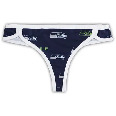 Seattle Seahawks Concepts Sport Women's Breakthrough Knit Thong - College Navy/White