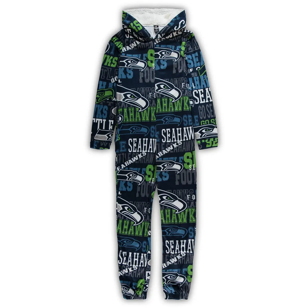 Officially Licensed NFL Men's Seattle Seahawks Navy Full-Zip