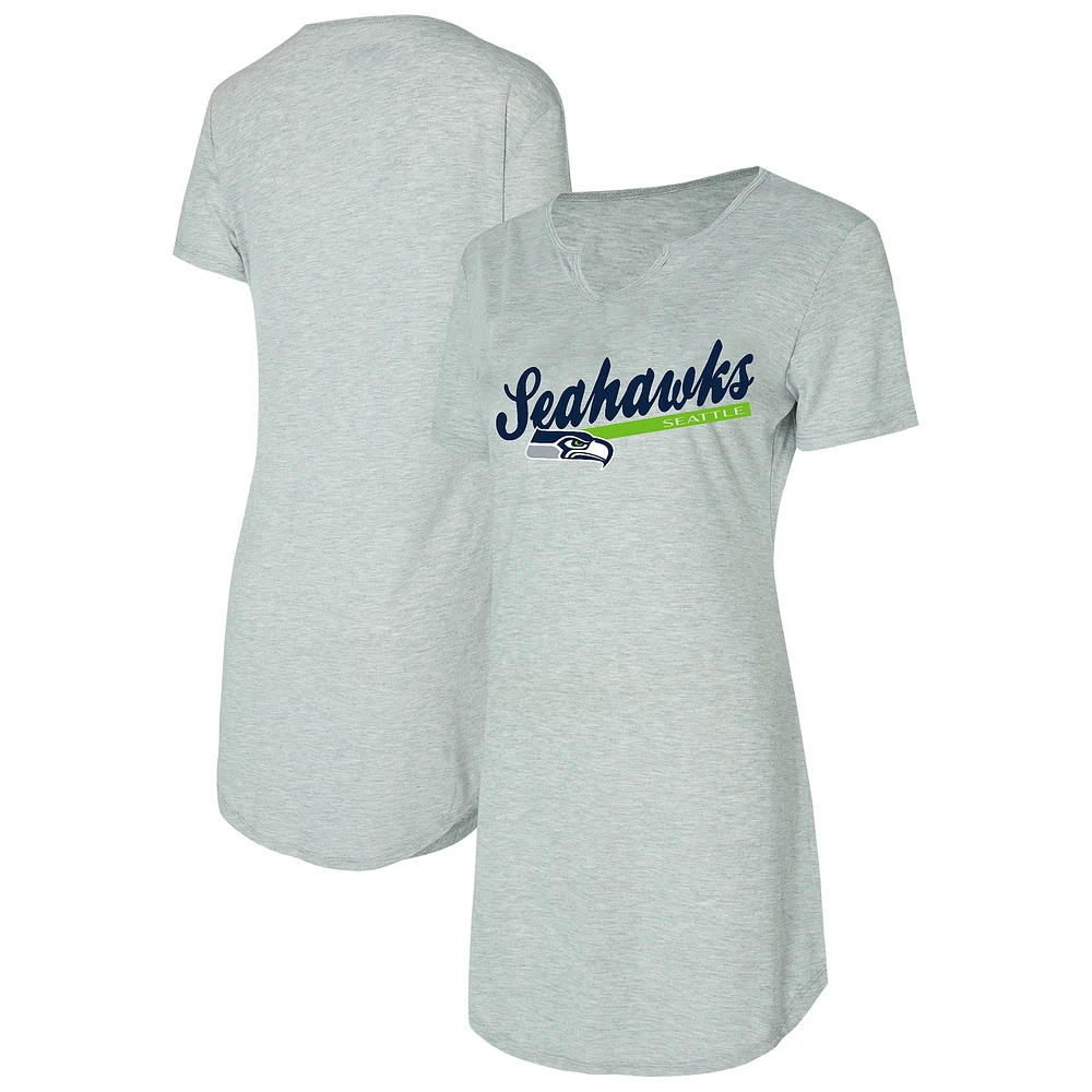 Chemise de nuit en tricot pour femme Concepts Sport Grey Seattle Seahawks Petition