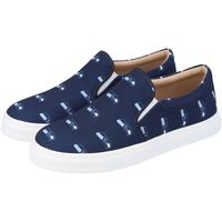 Women's Cuce College Navy Seattle Seahawks Allover Print Slip-On Shoe