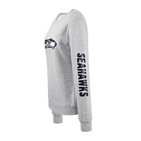 Sweat-shirt à logo pailleté Cuce Heather Grey Seattle Seahawks pour femmes