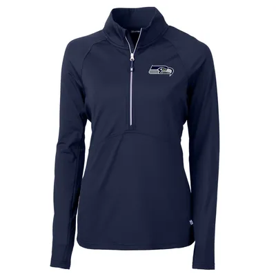 Seattle Seahawks Cutter & Buck Women's Adapt Eco Knit Half-Zip Pullover Jacket