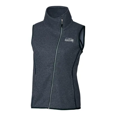 Seattle Seahawks Cutter & Buck Women's Mainsail Full-Zip Vest - Navy