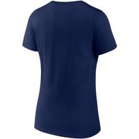 Women's Fanatics Branded College Navy Seattle Seahawks Plus Size Logo  V-Neck T-Shirt