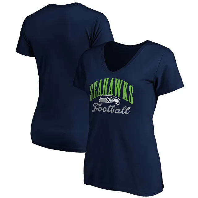 Girls Youth Russell Wilson Pink Seattle Seahawks Fashion Fan Gear V-Neck T- Shirt