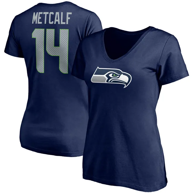 Girls Youth Russell Wilson Pink Seattle Seahawks Fashion Fan Gear V-Neck  T-Shirt