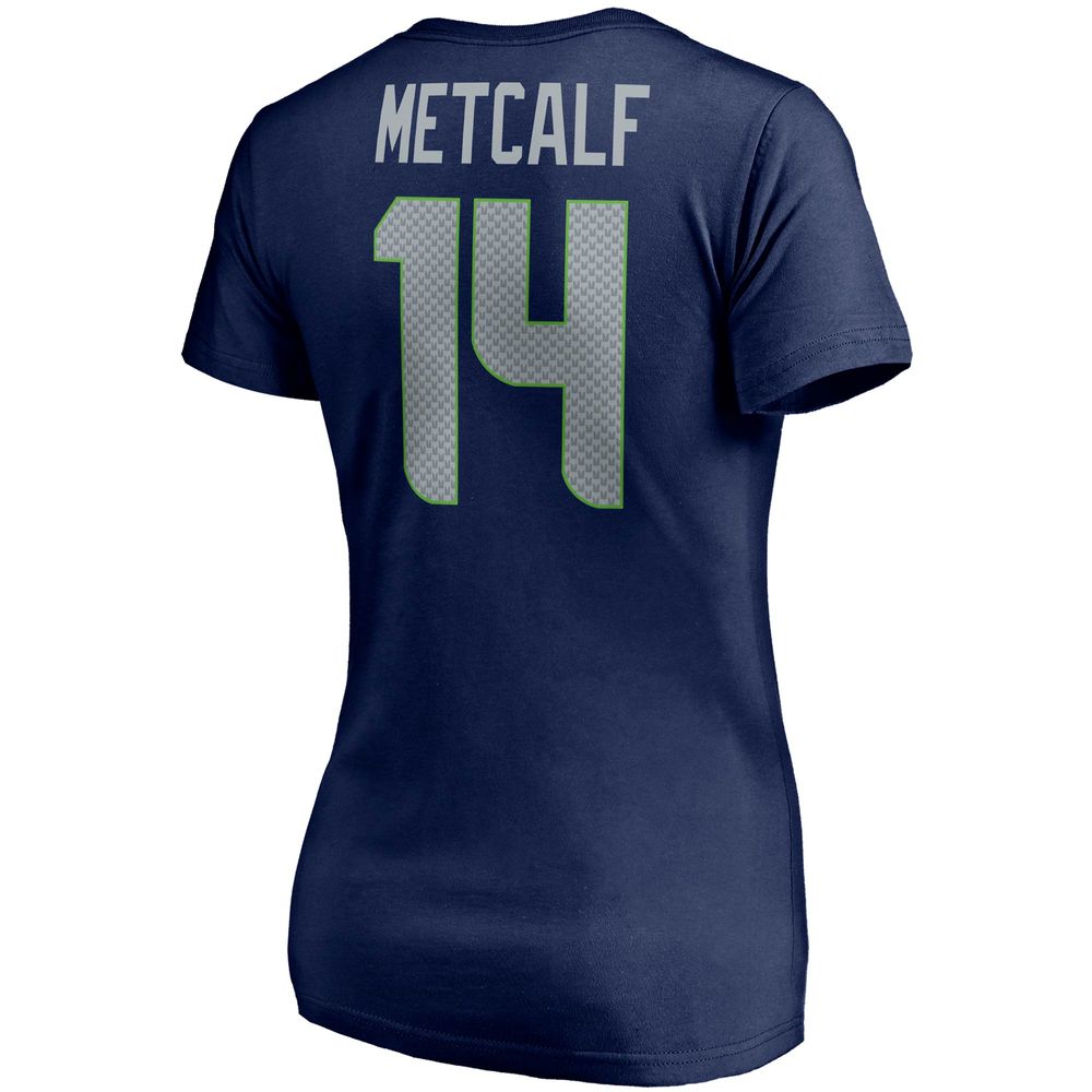 Women's Fanatics Branded College Navy Seattle Seahawks Plus Size Logo  V-Neck T-Shirt