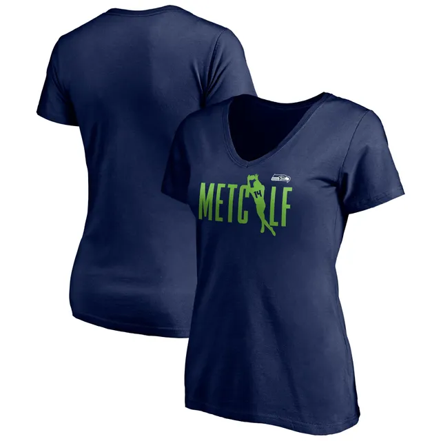 DK Metcalf Seattle Seahawks Fanatics Branded Women's Plus Size Name &  Number V-Neck T-Shirt - College Navy