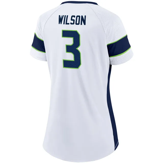 Russell Wilson Seattle Seahawks Fanatics Branded Women's Athena Player  Raglan V-Neck Top - White