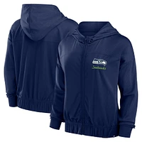 Women's  Fanatics College Navy Seattle Seahawks Script Lock Full-Zip Hoodie