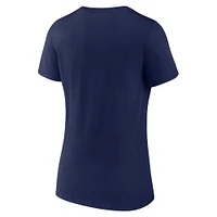 T-shirt à col en V Shine Time des Seattle Seahawks Fanatics College pour femmes, bleu marine