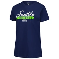 T-shirt Fanatics College Navy pour femme de l'équipe des Seattle Seahawks