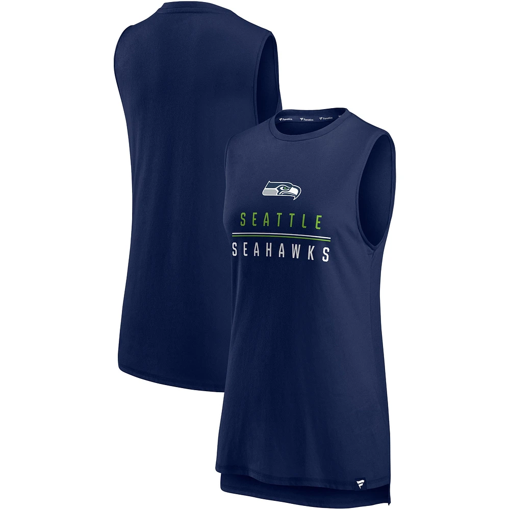 Débardeur True Contender des Seattle Seahawks Fanatics College pour femmes, bleu marine