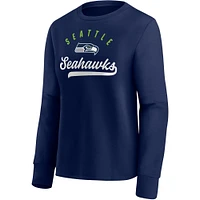 Women's Fanatics College Navy Seattle Seahawks Ultimate Style Pullover Sweatshirt