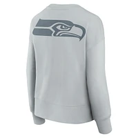 Women's Fanatics  Gray Seattle Seahawks Elements Pullover Sweatshirt