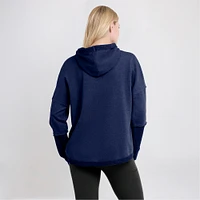 Sweat à capuche pour femmes Fanatics Navy Seattle Seahawks Lightewight Modest Crop Lounge Casque Arch