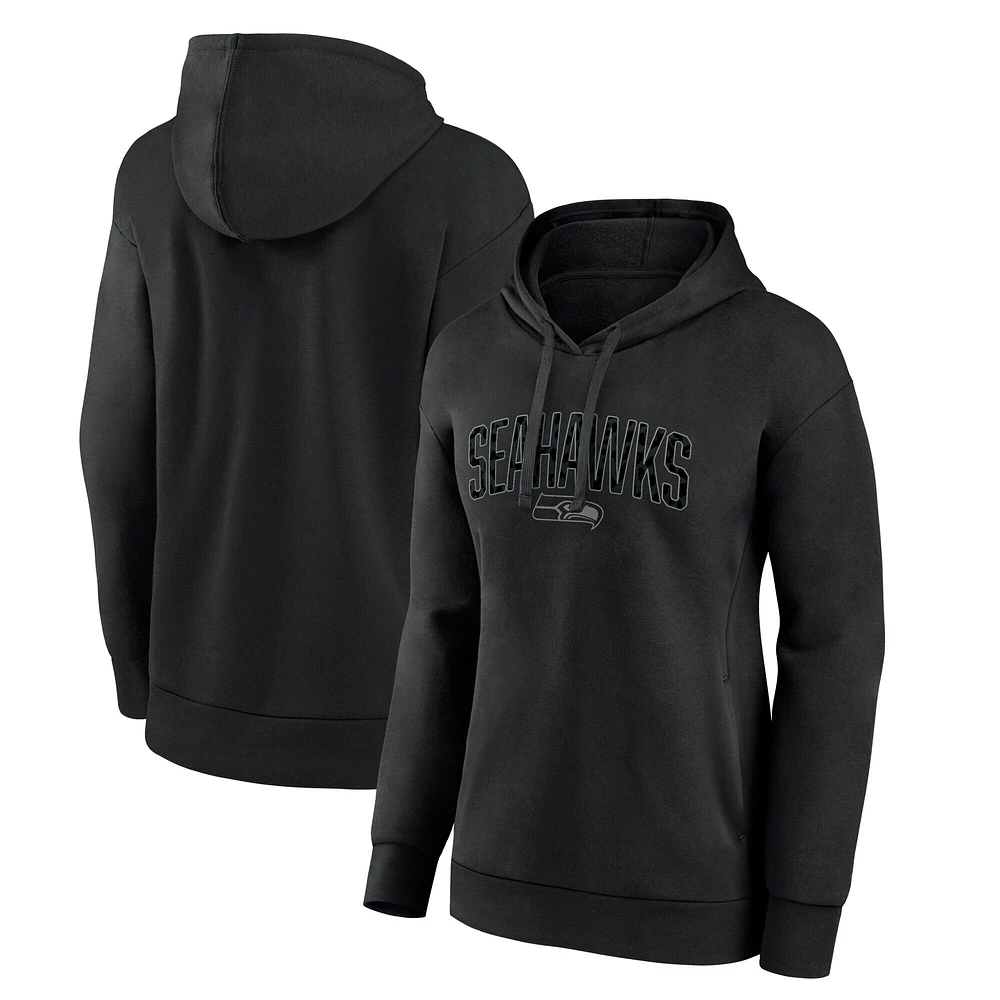Sweat-shirt à enfiler Fanatics Seattle Seahawks Blackout Luxe Arch pour femme