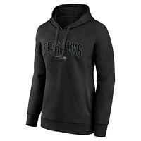 Sweat-shirt à enfiler Fanatics Seattle Seahawks Blackout Luxe Arch pour femme