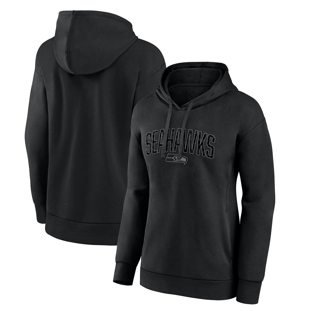 Sweat-shirt à enfiler Fanatics Seattle Seahawks Blackout Luxe Arch pour femme