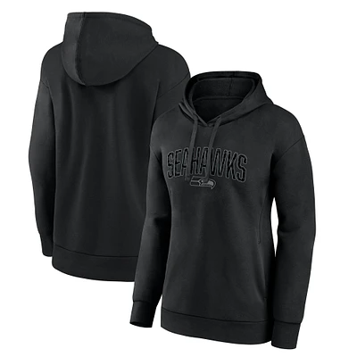 Sweat-shirt à enfiler Fanatics Seattle Seahawks Blackout Luxe Arch pour femme