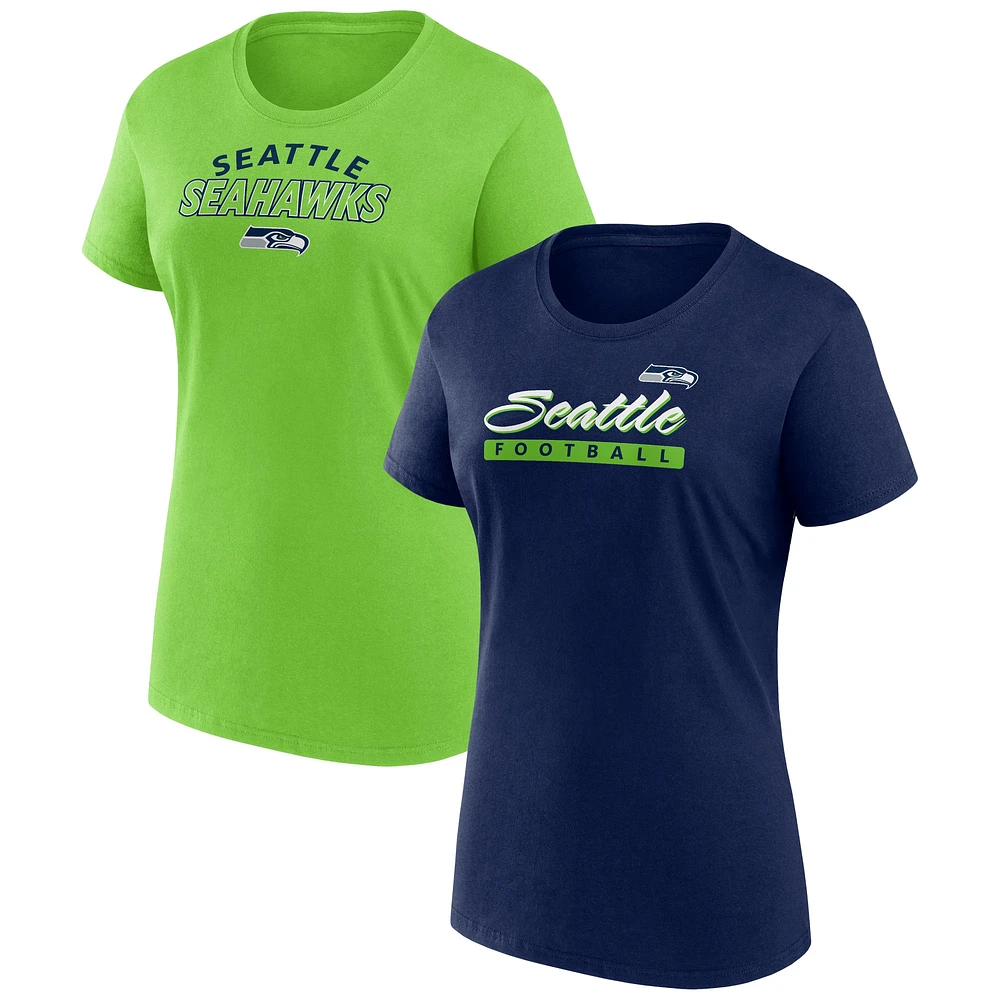 Pack combiné de t-shirts Risk Fanatics Seattle Seahawks pour femmes