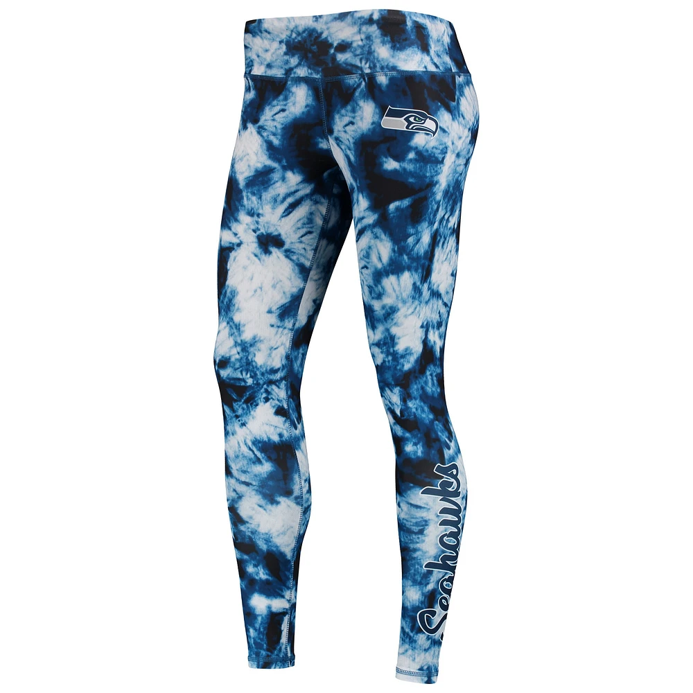 Women's FOCO College Navy Seattle Seahawks Tie-Dye Leggings