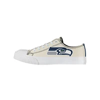 Chaussures basses en toile FOCO Seattle Seahawks pour femmes, crème