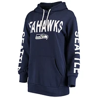 Women's G-III 4Her by Carl Banks College Navy Seattle Seahawks Extra Point Pullover Hoodie