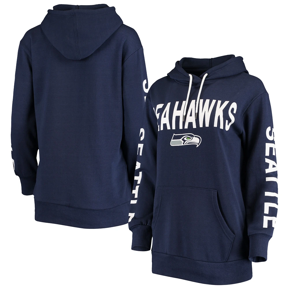 Sweat à capuche Seahawks de Seattle G-III 4Her by Carl Banks College bleu marine pour femme