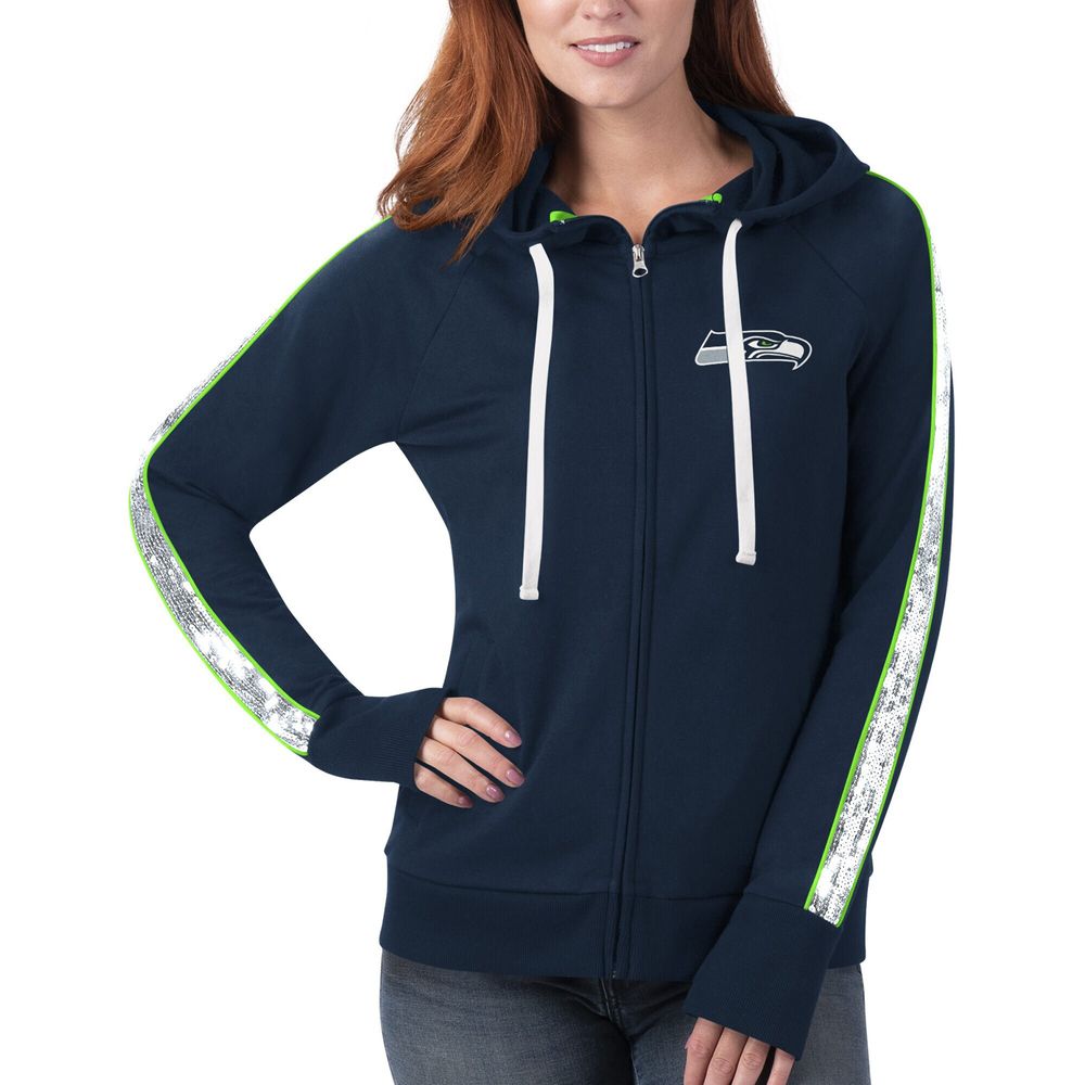 Women's G-III 4Her by Carl Banks College Navy Seattle Seahawks Game Changer - Full-Zip Hoodie