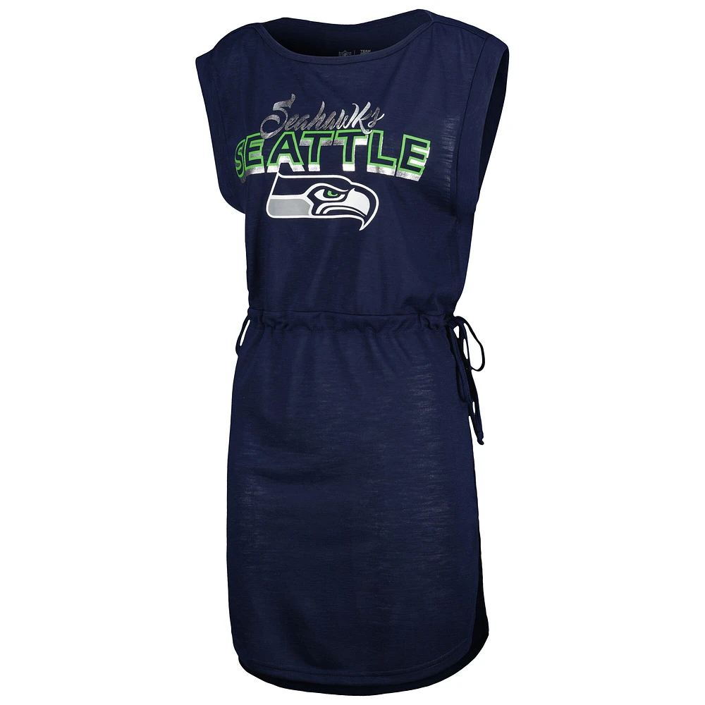 G-III 4Her pour femme par Carl Banks College Navy Seattle Seahawks G.O.A.T. Couverture de maillot bain