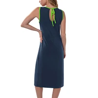 Women's G-III 4Her by Carl Banks College Navy Seattle Seahawks Main Field Maxi Dress