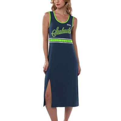 Robe longue G-III 4Her par Carl Banks College pour femmes, bleu marine, Seattle Seahawks Main Field