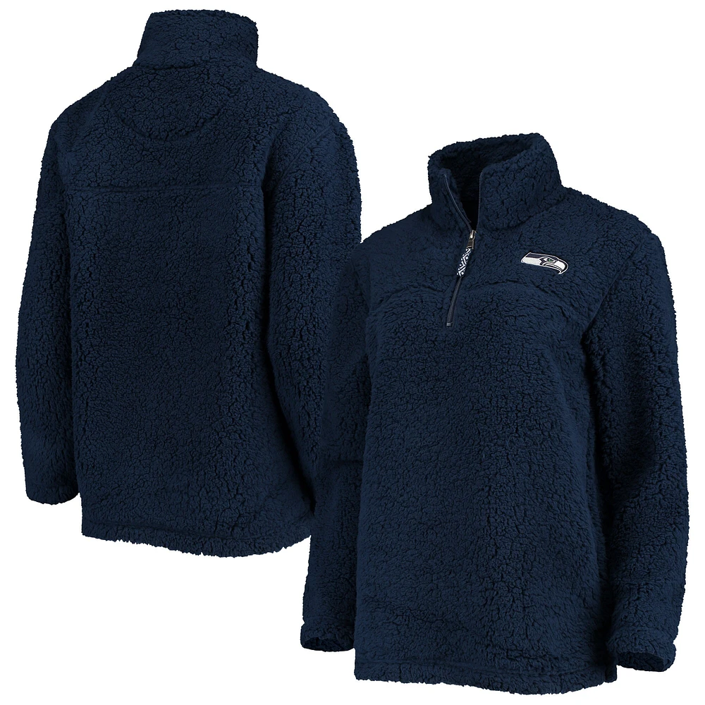 Blouson G-III 4Her by Carl Banks bleu marine Seattle Seahawks Sherpa pour femmes