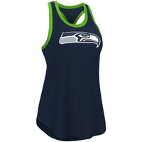 Women's G-III 4Her by Carl Banks College Navy Seattle Seahawks Tater Burnout - Tank Top