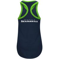 Women's G-III 4Her by Carl Banks College Navy Seattle Seahawks Tater Burnout - Tank Top