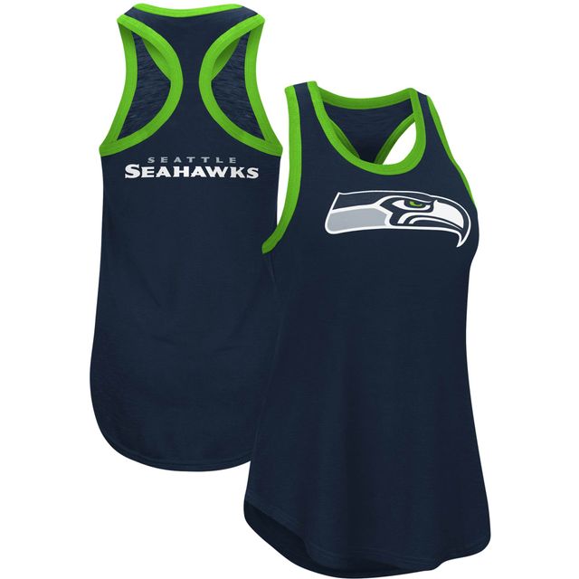 Women's G-III 4Her by Carl Banks College Navy Seattle Seahawks Tater Burnout - Débardeur