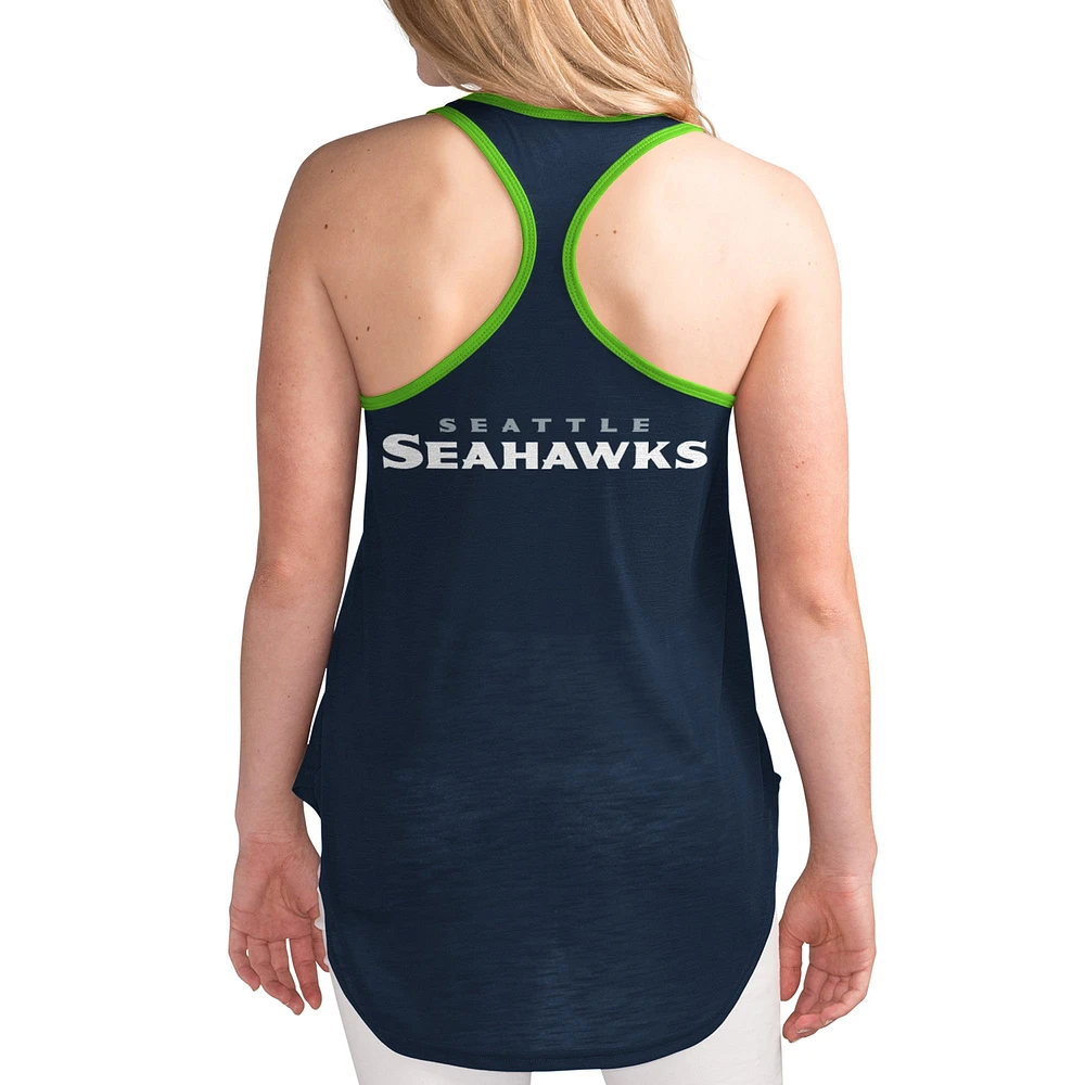 Women's G-III 4Her by Carl Banks College Navy Seattle Seahawks Tater Tank Top