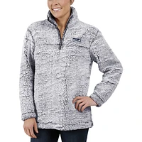 Women's G-III 4Her by Carl Banks Gray Seattle Seahawks Sherpa Quarter-Zip Pullover Jacket